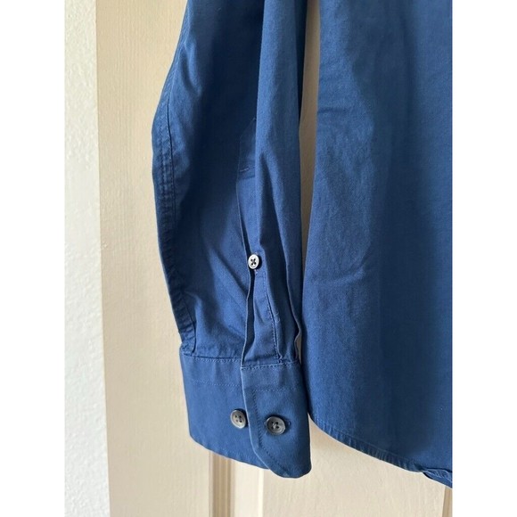 Express Fitted Stretch Cotton Shirt Mens S Small Roll Tab Sleeve Gray Blue LOT - Picture 14 of 16